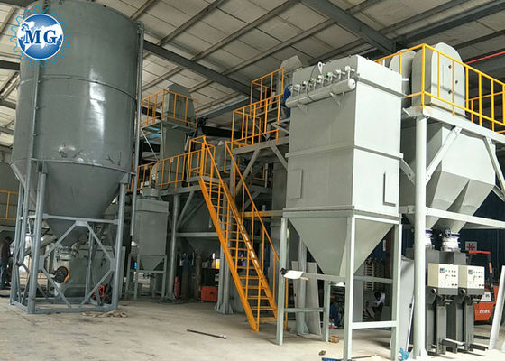 Linha de produção seca embalagem de mistura do almofariz do PLC do carbonato de cálcio