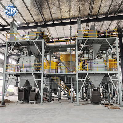 Linha de produção seca de poupança de energia misturador de mistura do almofariz da massa de vidraceiro da parede do equipamento do cimento