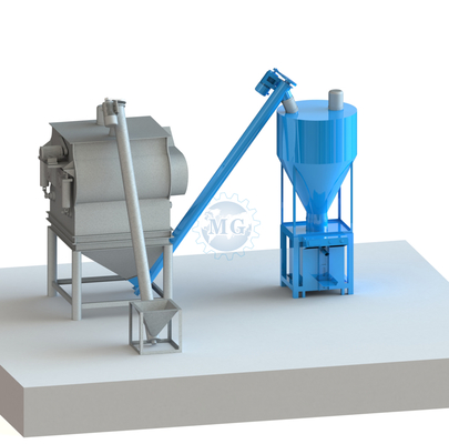 Sistema de pesagem eletrônica Mórter de mistura seca com silos de cimento Disponível