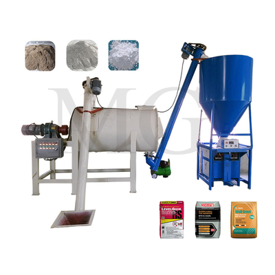 Simples planta de moagem de barro com mistura seca com máquina de mistura de fita de parede de areia de mastigação, linha de produção de adesivos de azulejos cerâmicos