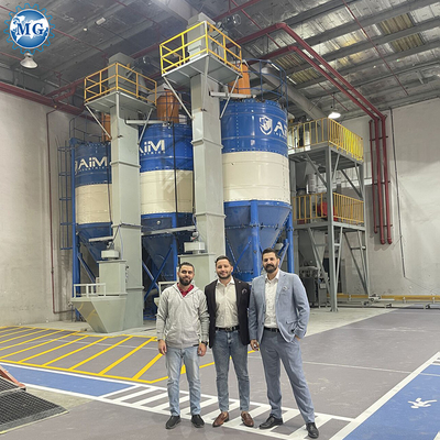 Plano de mistura seca de areia seca, cimento em pó, argamassa e borracha com controle automático completo por PLC