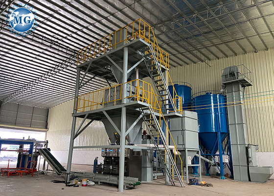Dispositivo de amostragem equipado com uma máquina de mistura de argamassa de paletes de eixos gêmeos