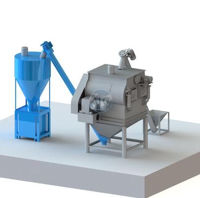 PLC Electronic Weighing Dry Mixing Plant com filtro de sacos de silos de cimento e coletor de poeira