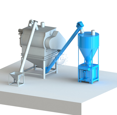 PLC Electronic Weighing Dry Mixing Plant com filtro de sacos de silos de cimento e coletor de poeira