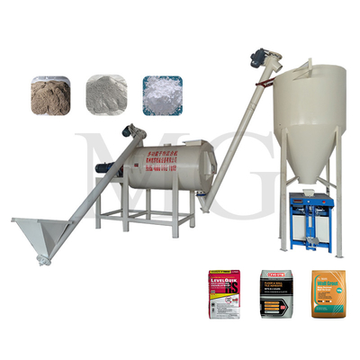 Linha de produção de argamassa de pó seco de baixo investimento Mural de mastigação de revestimento de areia, misturador de cimento, máquina de fabricação de adesivos de telhas cerâmicas