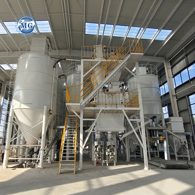 Linha de produção de argamassa de pó seco de alta qualidade Equipamento de mistura de cimento de areia de mastigação de parede Máquina de fabricação de adesivos de azulejos cerâmicos