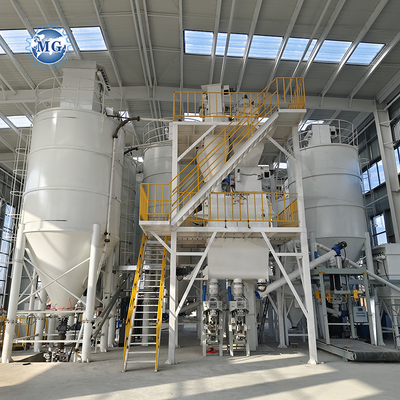 Linha de produção de argamassa de pó seco de alta qualidade Equipamento de mistura de cimento de areia de mastigação de parede Máquina de fabricação de adesivos de azulejos cerâmicos