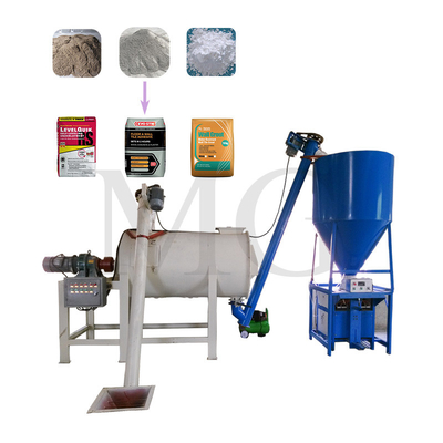 Instalação de mistura de argamassa de pó seco de alta eficiência Equipamento de mistura de cimento de areia de mastigação de parede Máquina de fabricação de adesivos de azulejos cerâmicos