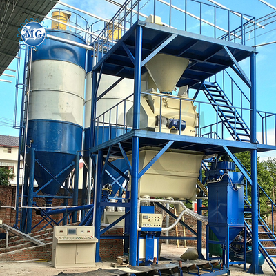 Máquina de mistura automática de torre de tipo de mistura seca de pó de argamassa de mistura de areia de mastigação de parede de cimento de mistura de azulejos de concreto Linha de produção de cola adesiva