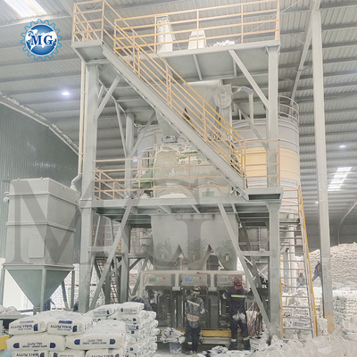 Intelligent PLC 10-30 T/H Dry Mix Powder Mortar Plant Parede de areia de entalhe Misturador de cimento de cerâmica de azulejos Adesivo de malha de fabricação de máquina