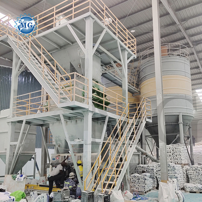 Intelligent PLC 10-30 T/H Dry Mix Powder Mortar Plant Parede de areia de entalhe Misturador de cimento de cerâmica de azulejos Adesivo de malha de fabricação de máquina