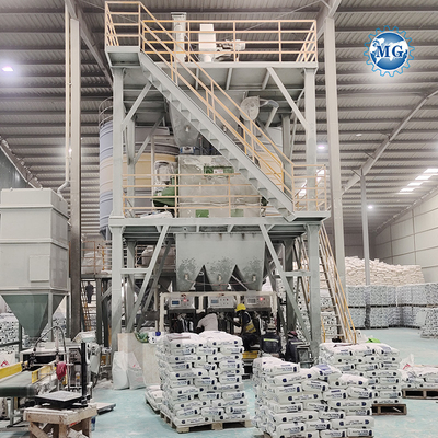 Intelligent PLC 10-30 T/H Dry Mix Powder Mortar Plant Parede de areia de entalhe Misturador de cimento de cerâmica de azulejos Adesivo de malha de fabricação de máquina