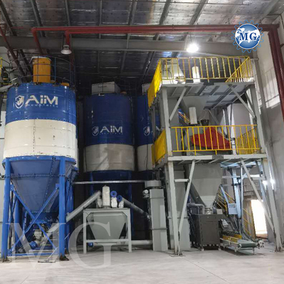 Fabricação de adesivos para telhas cerâmicas Método de mistura de cimento de areia de parede Método automático de mistura seca PLC Máquina de mistura de argamassa de pó