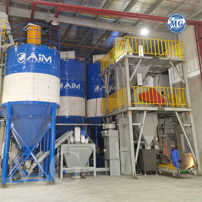Fabricação de adesivos para telhas cerâmicas Método de mistura de cimento de areia de parede Método automático de mistura seca PLC Máquina de mistura de argamassa de pó
