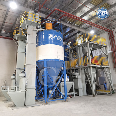 Fabricação de adesivos para telhas cerâmicas Método de mistura de cimento de areia de parede Método automático de mistura seca PLC Máquina de mistura de argamassa de pó