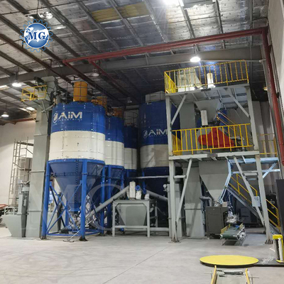 Fabricação de adesivos para telhas cerâmicas Método de mistura de cimento de areia de parede Método automático de mistura seca PLC Máquina de mistura de argamassa de pó