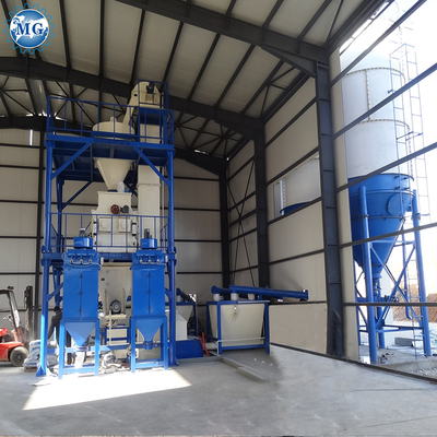 Máquina de mistura automática de torre de tipo de mistura seca de pó de argamassa de mistura de areia de mastigação de parede de cimento de mistura de azulejos de concreto Linha de produção de cola adesiva