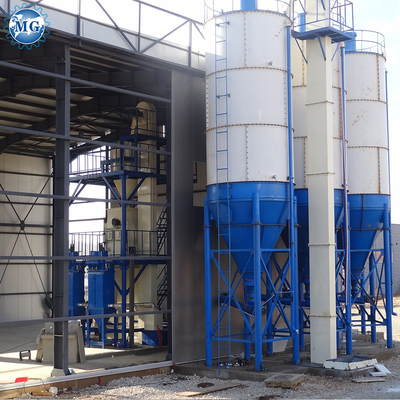 Máquina de mistura automática de torre de tipo de mistura seca de pó de argamassa de mistura de areia de mastigação de parede de cimento de mistura de azulejos de concreto Linha de produção de cola adesiva