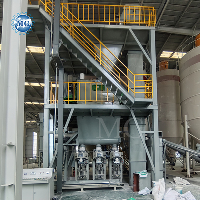 Controle PLC Mistura seca Máquina de mistura de argamassa em pó Mural de areia de mastigação Equipamento de mistura de cimento Chapa de produção de adesivos de azulejos cerâmicos