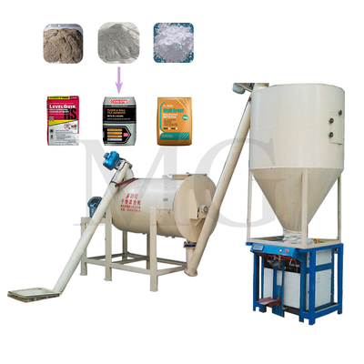 CE Máquina de mistura de argamassa em pó seco simples Máquina de mistura de argamassa em pó de parede Equipamento de mistura de revestimento desnatado Planta de fabricação de adesivos de telhas de piso
