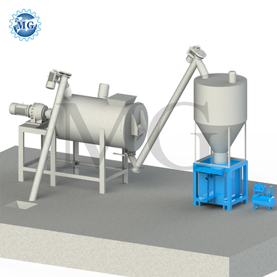 CE Máquina de mistura de argamassa em pó seco simples Máquina de mistura de argamassa em pó de parede Equipamento de mistura de revestimento desnatado Planta de fabricação de adesivos de telhas de piso