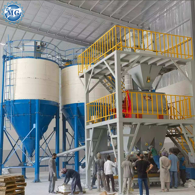 Máquina de adesão automática 10-20TPH de fábrica de argamassa seca, misturadora de areia, cimento e telhas