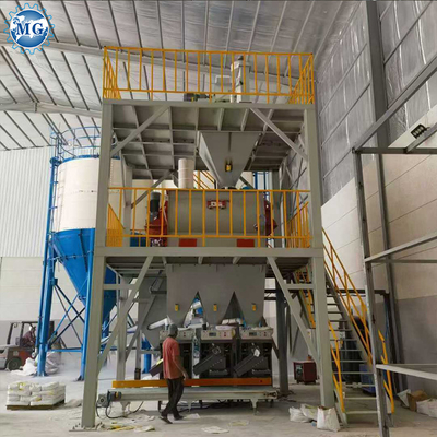 Máquina de adesão automática 10-20TPH de fábrica de argamassa seca, misturadora de areia, cimento e telhas