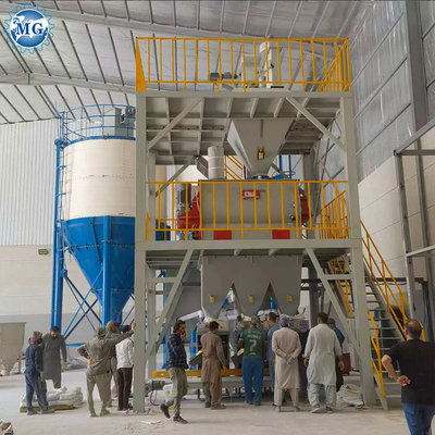 Máquina de adesão automática 10-20TPH de fábrica de argamassa seca, misturadora de areia, cimento e telhas
