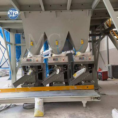 Peso automático planta de mistura de argamassa seca parede gesso de mastigação revestimento desnatado areia misturador de cimento telhas cola colada máquina de fazer