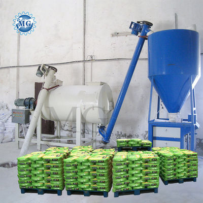 Linha de produção de argamassa seca de tipo válvula simples Máquina de fabricação de colagem adesiva