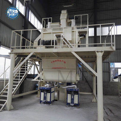 6000*6000*6000mm Fácil instalação planta de mistura de argamassa seca parede de gesso de gesso de gesso de revestimento de areia de cimento misturador de azulejos de cimento máquina de fabricação de cola
