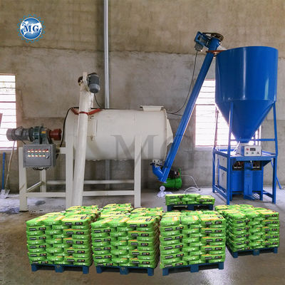 Simples Pequena 1-5 t/h Usina de mistura de argamassa seca Parede de gesso de gesso em pó gesso de revestimento desnatado misturador de cimento de azulejos máquina de fabricação de cola adesiva