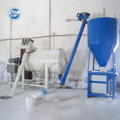 Simples Pequena 1-5 t/h Usina de mistura de argamassa seca Parede de gesso de gesso em pó gesso de revestimento desnatado misturador de cimento de azulejos máquina de fabricação de cola adesiva
