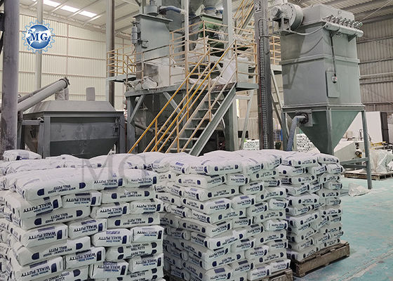 Long Lifetime Automatic Dry Mix Powder Mortar Mixing Plant Parede Putty Skim Coat Tile Adhesive Making Machine
