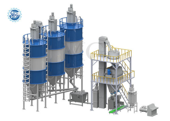 Long Lifetime Automatic Dry Mix Powder Mortar Mixing Plant Parede Putty Skim Coat Tile Adhesive Making Machine