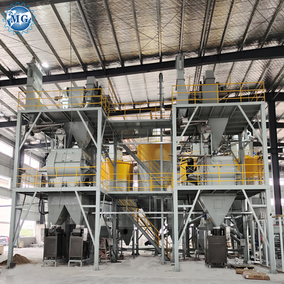 pá gêmea automática completa do eixo da planta do almofariz da mistura seca de 12m