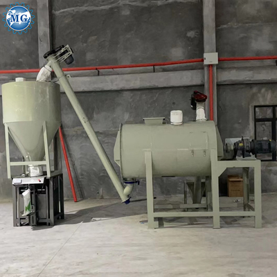 Linha de produção seca simples da planta da mistura do almofariz com certificado 380V 6000*3000*3200mm do CE