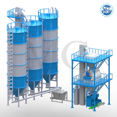 Do misturador seco da massa de vidraceiro da parede do cimento da máquina de mistura 50 T do almofariz do controle do PLC planta cerâmica/H 80kw