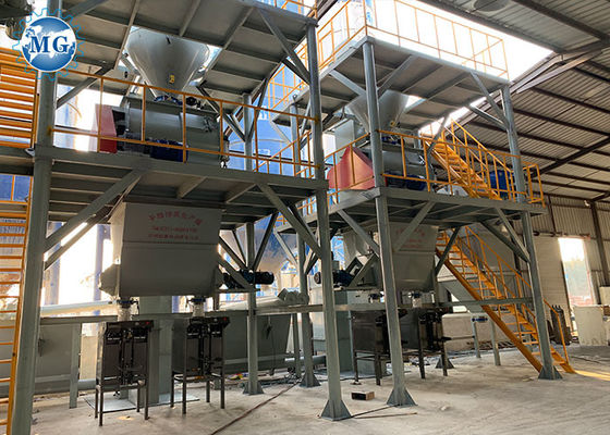 Linha de produção adesiva 30T/H da telha seca gêmea do almofariz do eixo