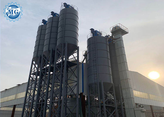 Instalação de mistura seca PLC com misturador de eixo gêmeo